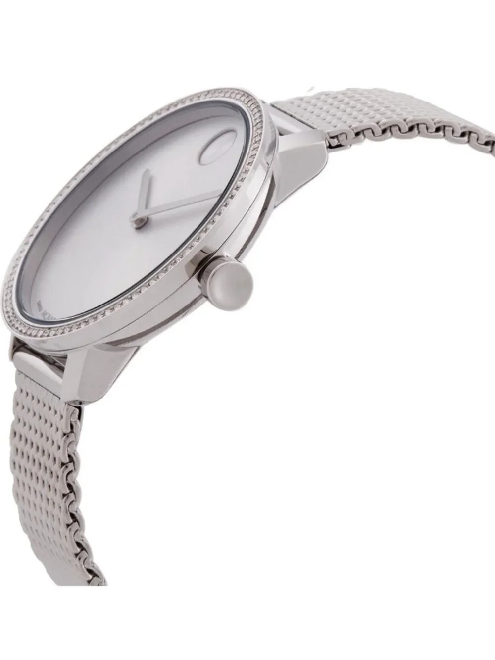 NWT Movado Bold Shimmer Quartz Silver Dial Ladies Watch